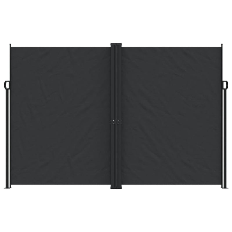 vidaXL Retractable Side Awning Black 220x1000 cm