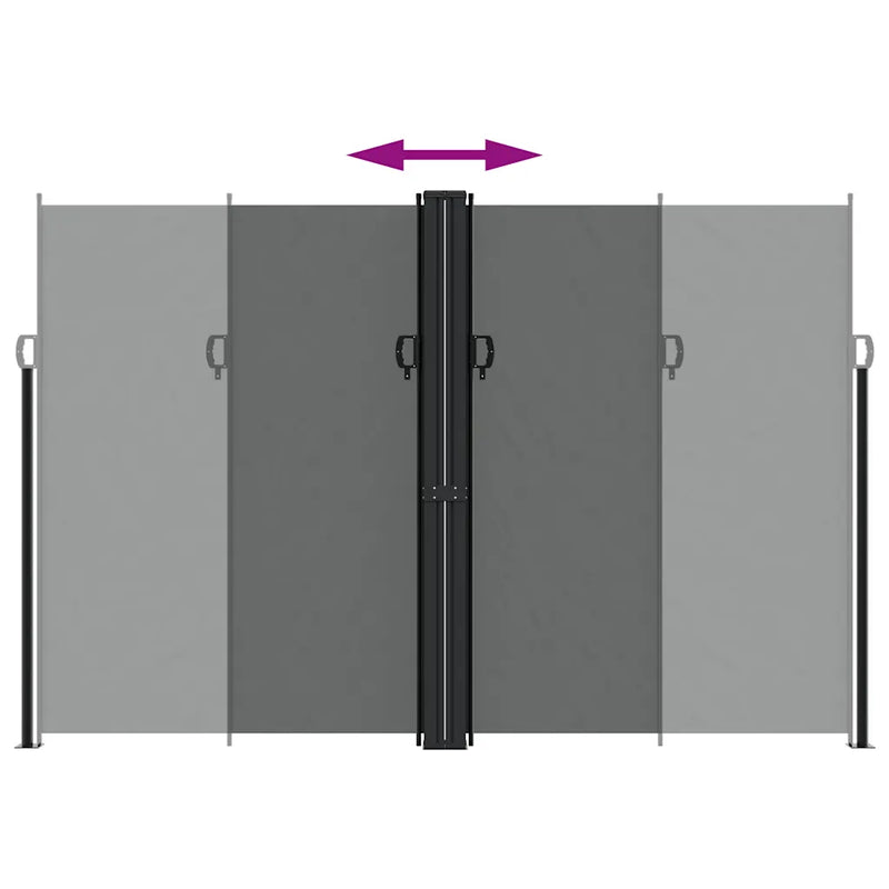 Retractable Side Awning Anthracite 220x1000 cm