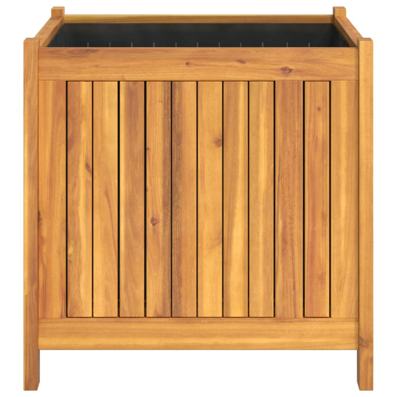 vidaXL Garden Planter with Liner 50x50x50 cm Solid Wood Acacia