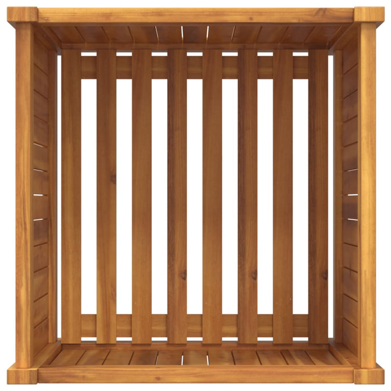 vidaXL Garden Planter with Liner 50x50x50 cm Solid Wood Acacia