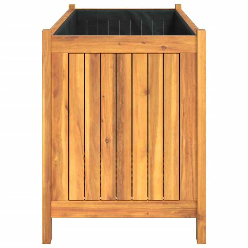 vidaXL Garden Planter with Liner 99.5x38x50 cm Solid Wood Acacia