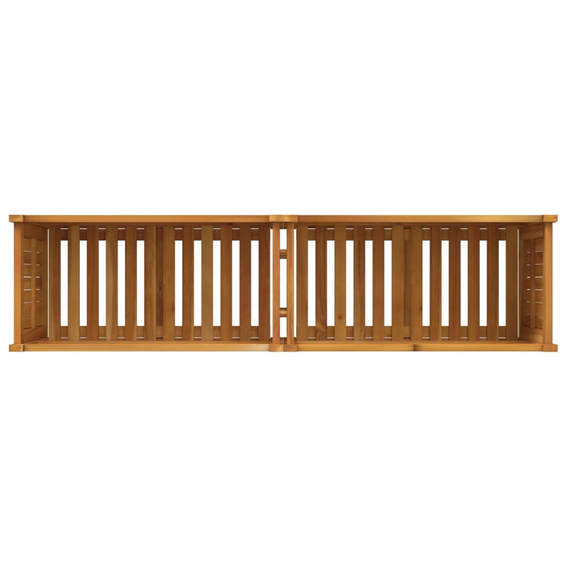 vidaXL Garden Planter with Liner 153x38.5x50 cm Solid Wood Acacia
