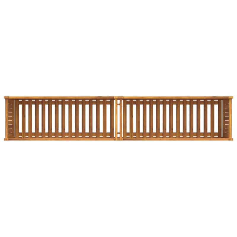 vidaXL Garden Planter with Liner 199x38.5x50 cm Solid Wood Acacia