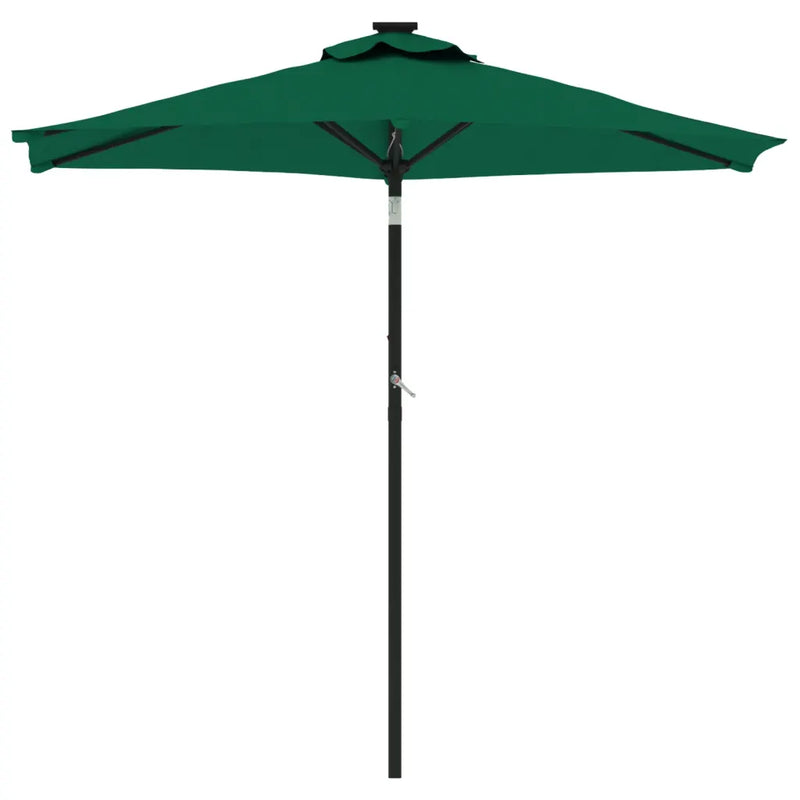 Garden Parasol with Steel Pole Green 225x225x212 cm