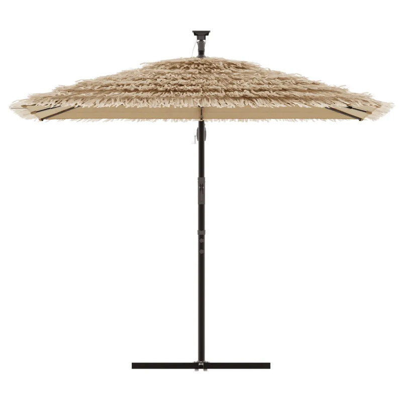 Garden Parasol with Steel Pole Brown 290x290x238 cm