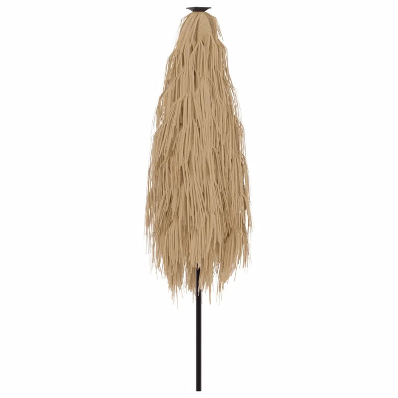 Garden Parasol with Steel Pole Brown 388x388x248 cm