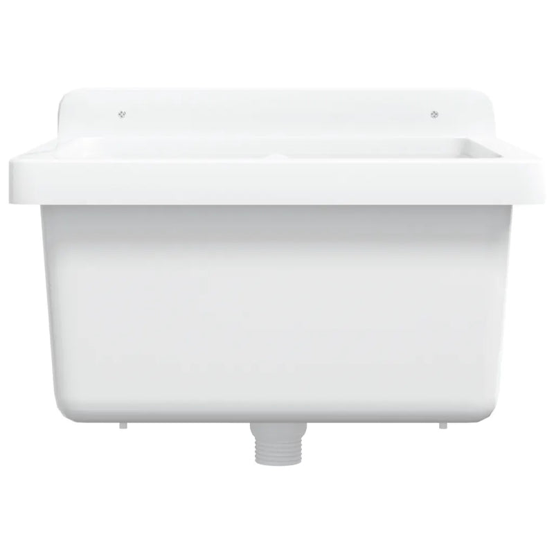 Sink Washbasin for Wall Mounting White 40x40x24 cm Resin