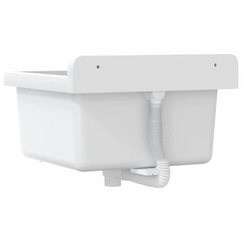 Sink Washbasin for Wall Mounting White 40x40x24 cm Resin