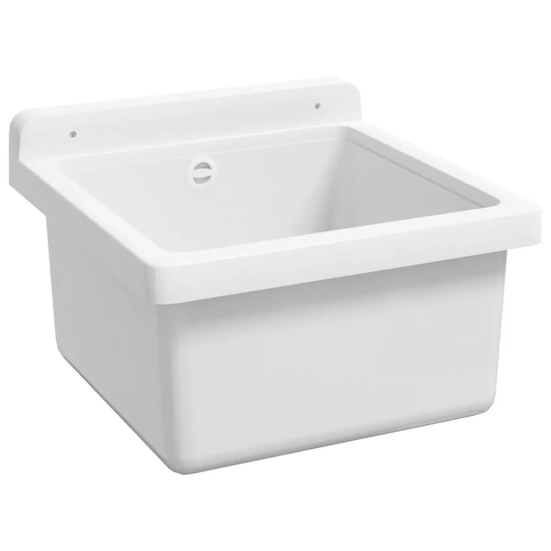 Sink Washbasin for Wall Mounting White 40x40x24 cm Resin