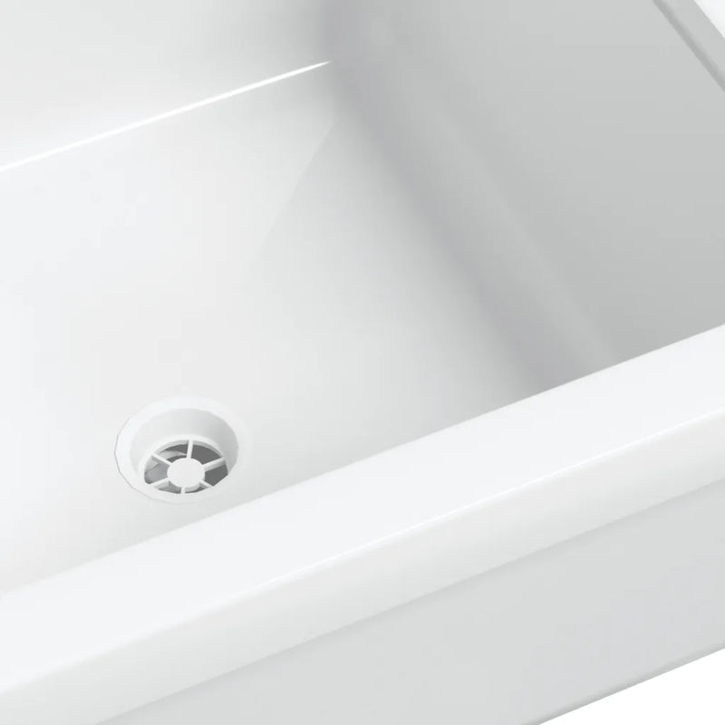 Sink Washbasin for Wall Mounting White 40x40x24 cm Resin