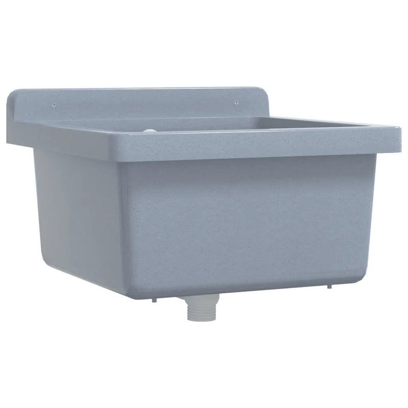 Sink Washbasin for Wall Mounting Grey 40x40x24 cm Resin