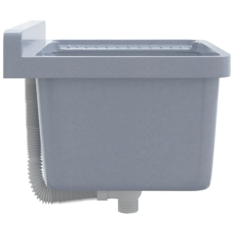 Sink Washbasin for Wall Mounting Grey 50x35x24 cm Resin