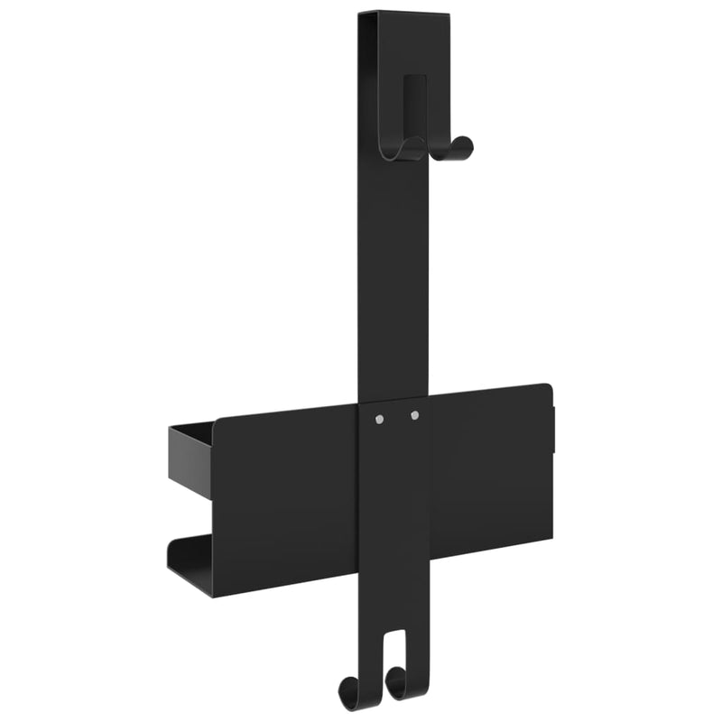 vidaXL Hanging Shower Caddy Matt Black Brushed 304 Stainless Steel
