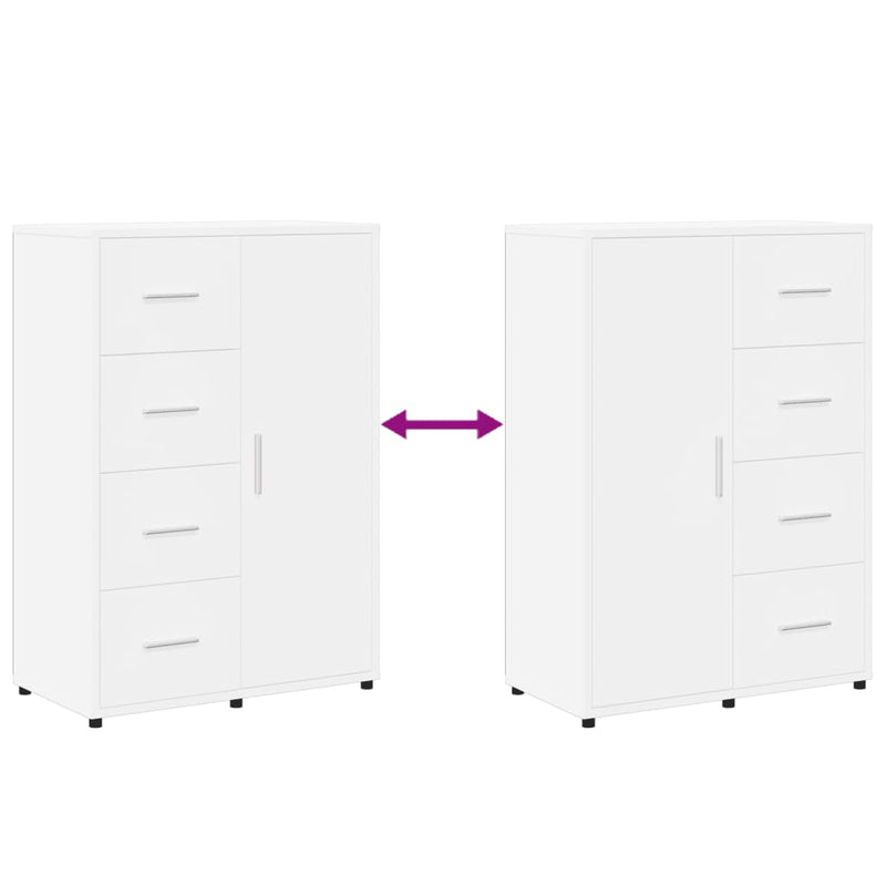 vidaXL Sideboard White 60x31x84 cm Engineered Wood