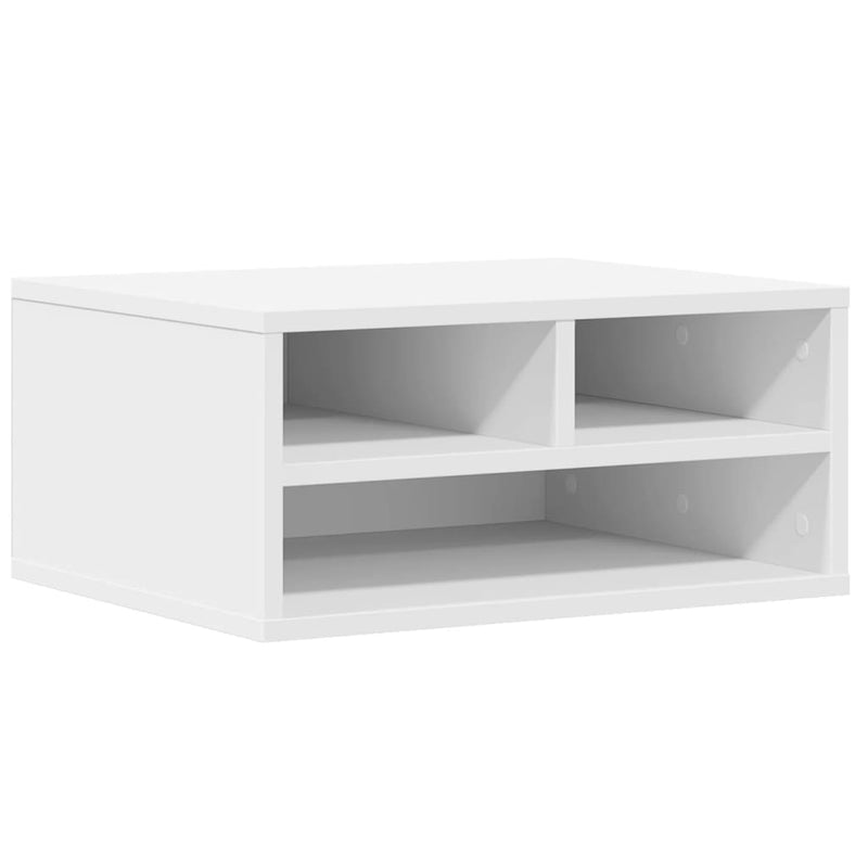 vidaXL Printer Stand White 49x40x22.5 cm Engineered Wood