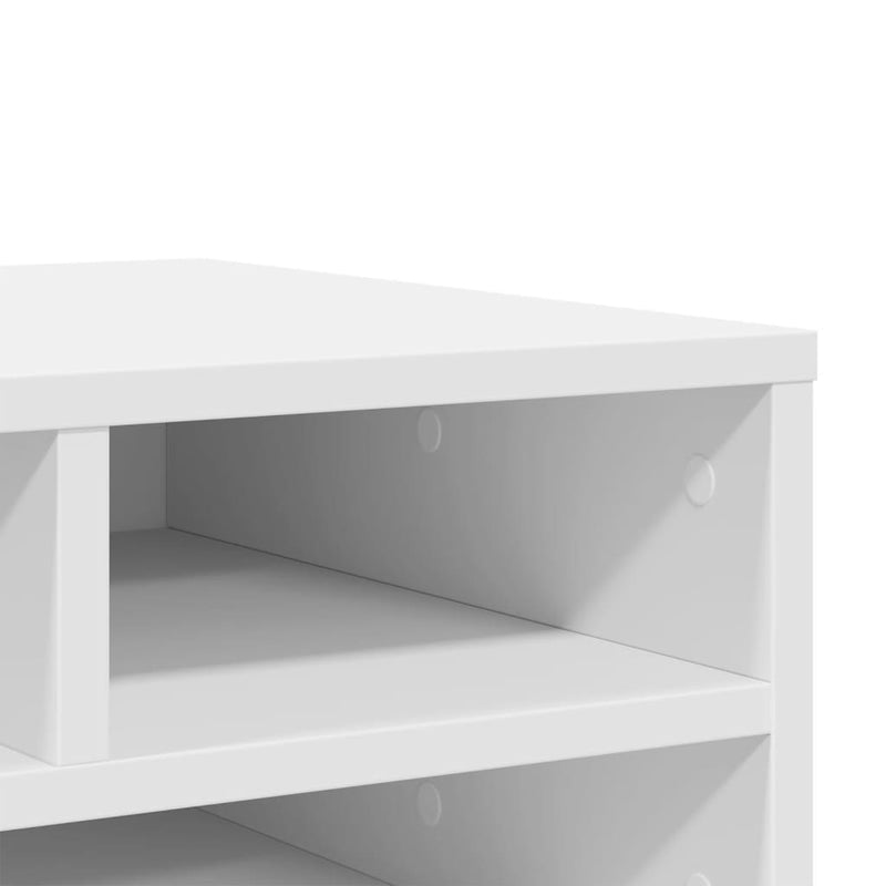 vidaXL Printer Stand White 49x40x22.5 cm Engineered Wood