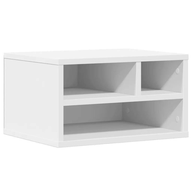 Printer Stand White 40x32x22.5 cm Engineered Wood