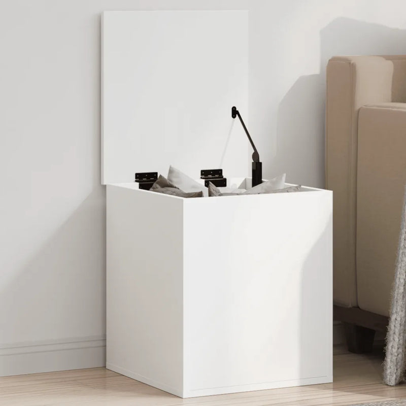 Storage Box White 40x42x46 cm Engineered Wood