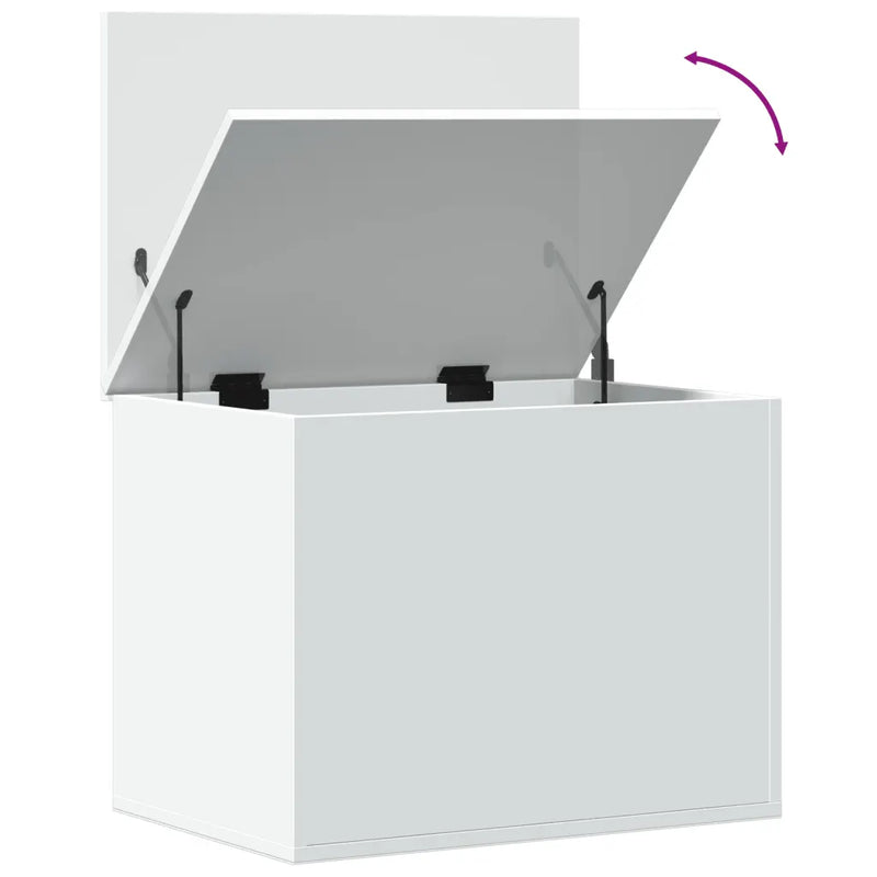 Storage Box White 60x42x46 cm Engineered Wood