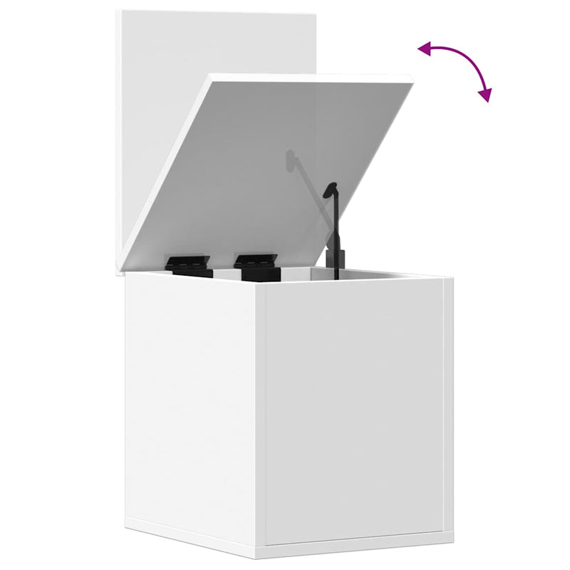 vidaXL Storage Box White 30x35x35 cm Engineered Wood
