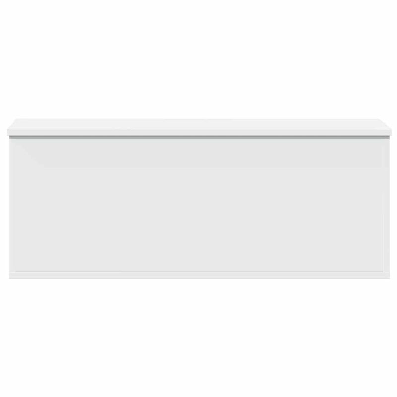 vidaXL Storage Box White 90x35x35 cm Engineered Wood