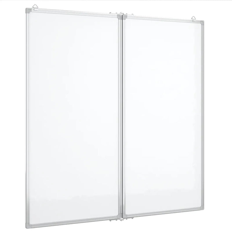 Magnetic Whiteboard Foldable 80x80x1.7 cm Aluminium