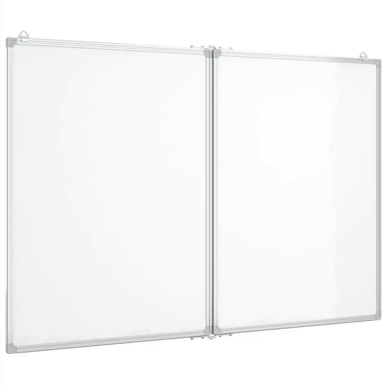 Magnetic Whiteboard Foldable 120x100x1.7 cm Aluminium