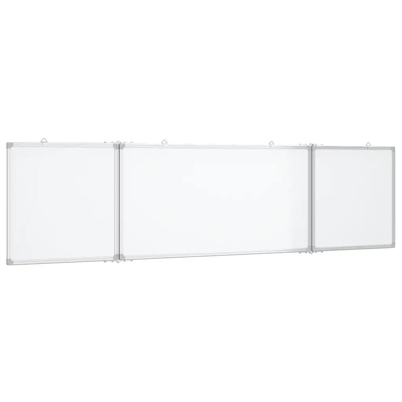 Magnetic Whiteboard Foldable 160x40x1.7 cm Aluminium