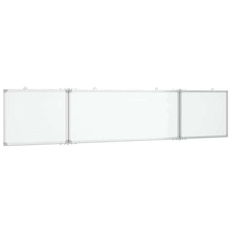 Magnetic Whiteboard Foldable 200x40x1.7 cm Aluminium