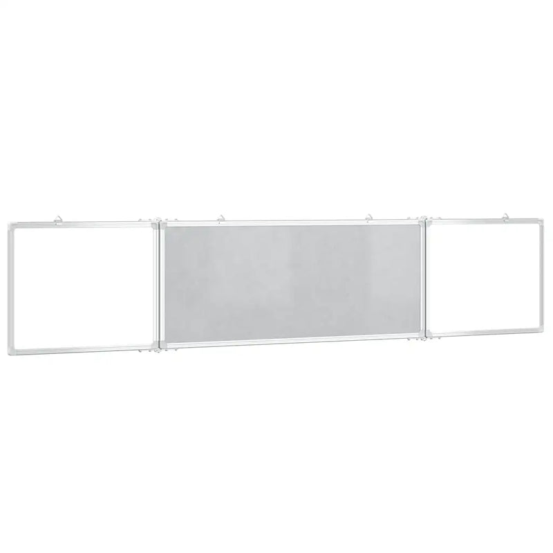 Magnetic Whiteboard Foldable 200x40x1.7 cm Aluminium