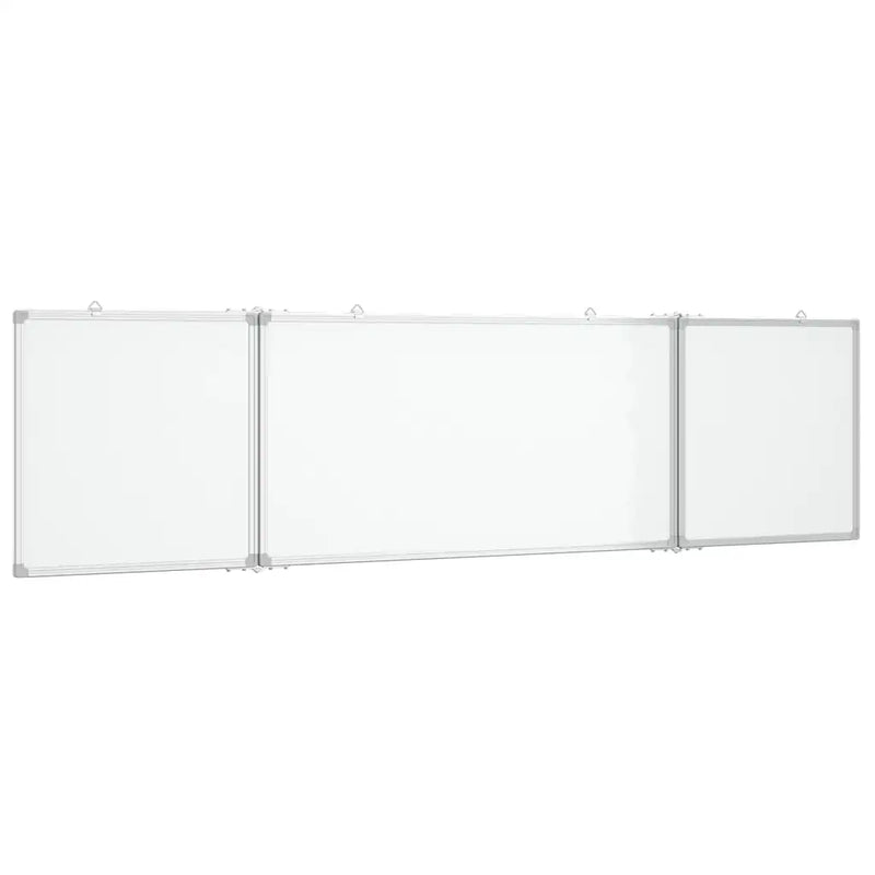 Magnetic Whiteboard Foldable 200x50x1.7 cm Aluminium