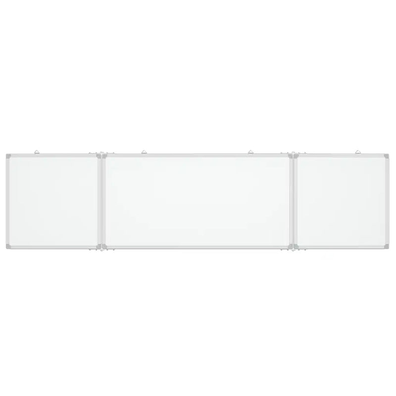 Magnetic Whiteboard Foldable 200x50x1.7 cm Aluminium