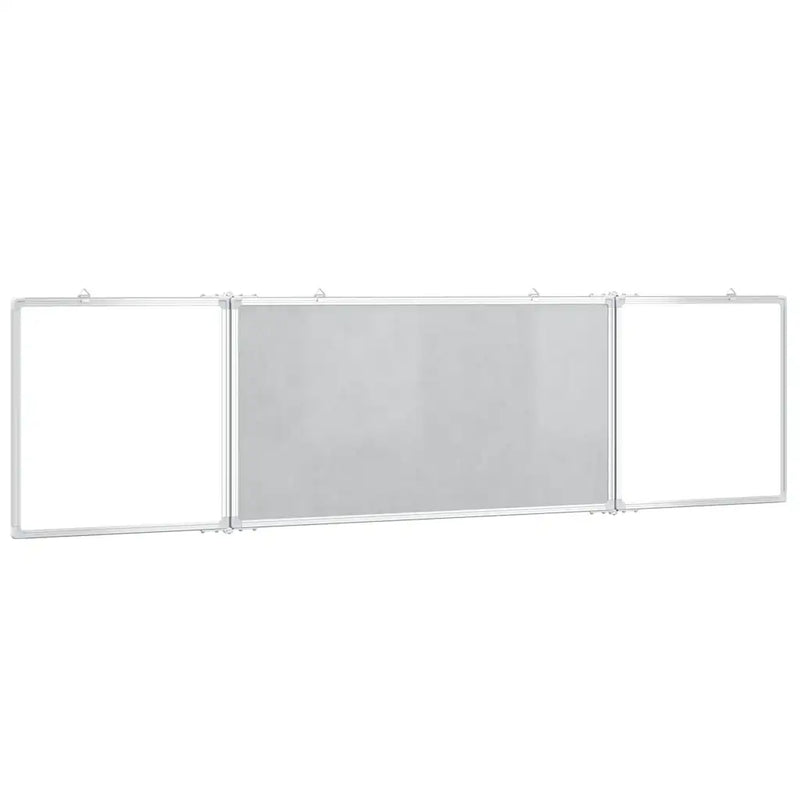 Magnetic Whiteboard Foldable 200x50x1.7 cm Aluminium