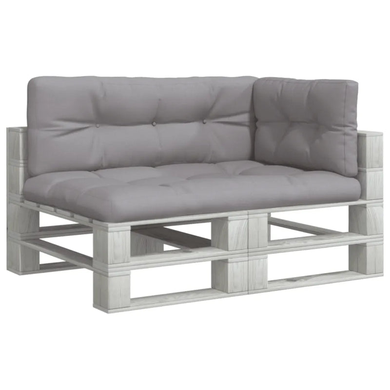 Pallet Cushions 3 pcs Grey Fabric