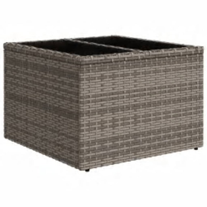 vidaXL 8 Piece Garden Sofa Set with Cushions Grey Poly Rattan