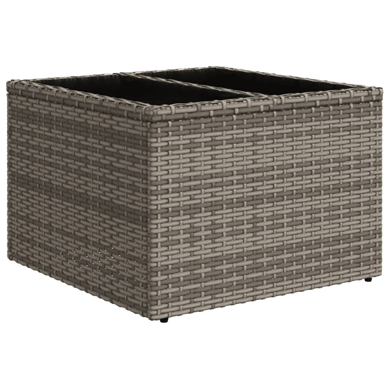vidaXL 7 Piece Garden Sofa Set with Cushions Grey Poly Rattan