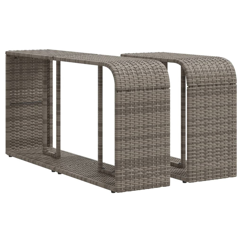 vidaXL 11 Piece Garden Sofa Set with Cushions Grey Poly Rattan