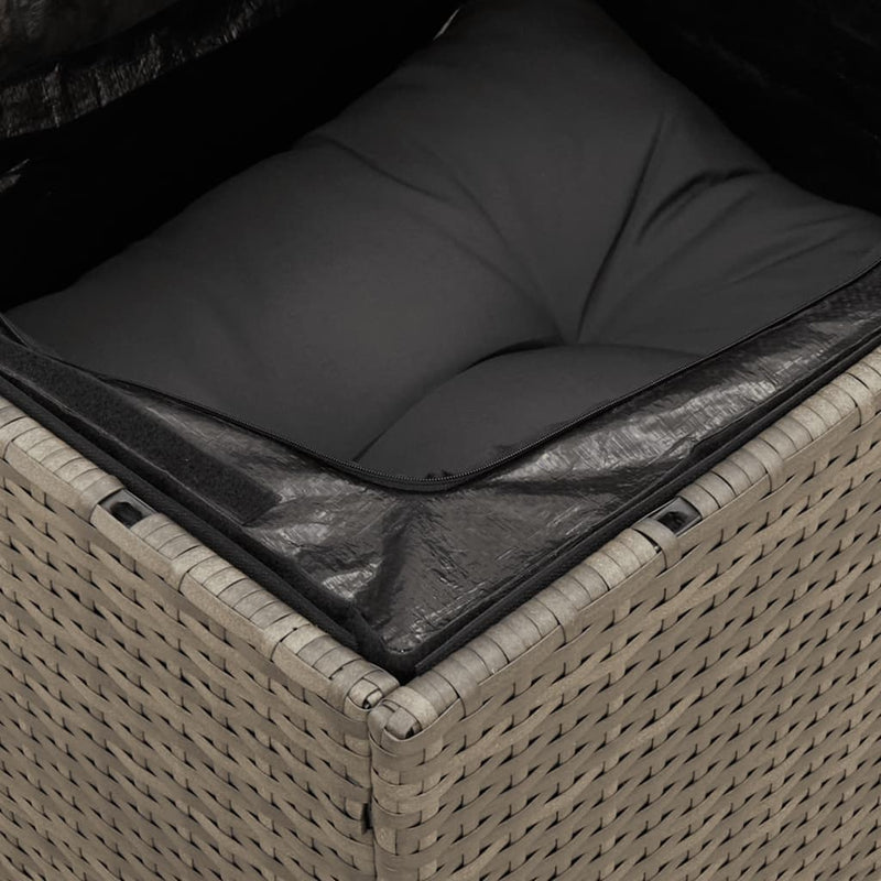 vidaXL 8 Piece Garden Sofa Set with Cushions Grey Poly Rattan