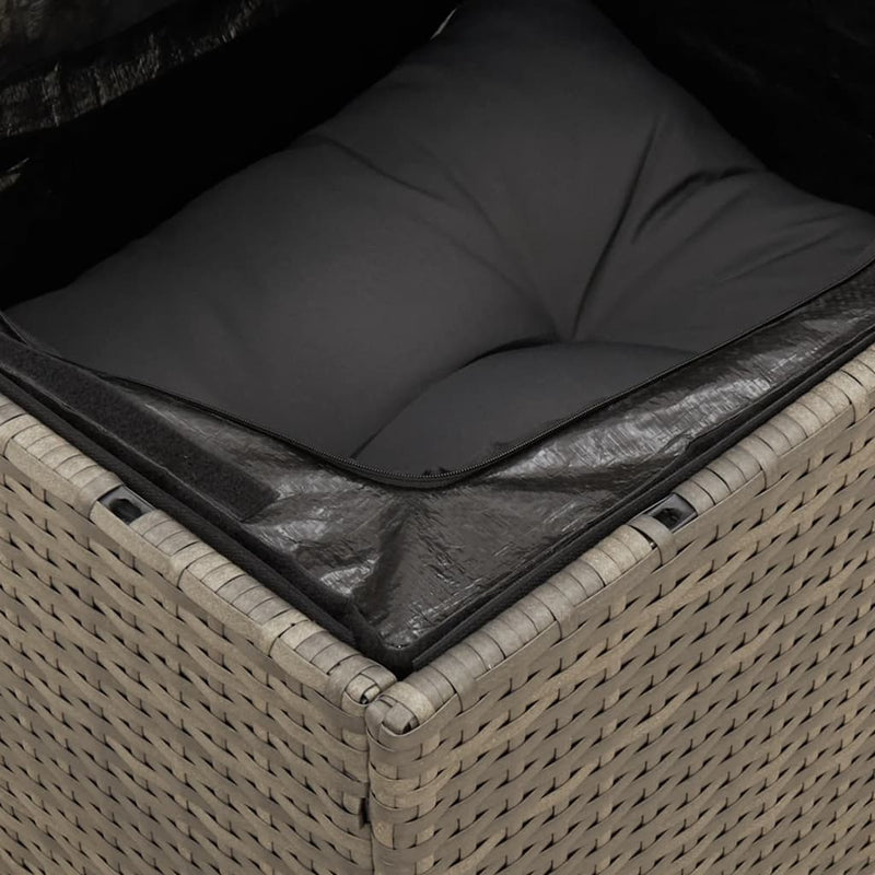 vidaXL 11 Piece Garden Sofa Set with Cushions Grey Poly Rattan