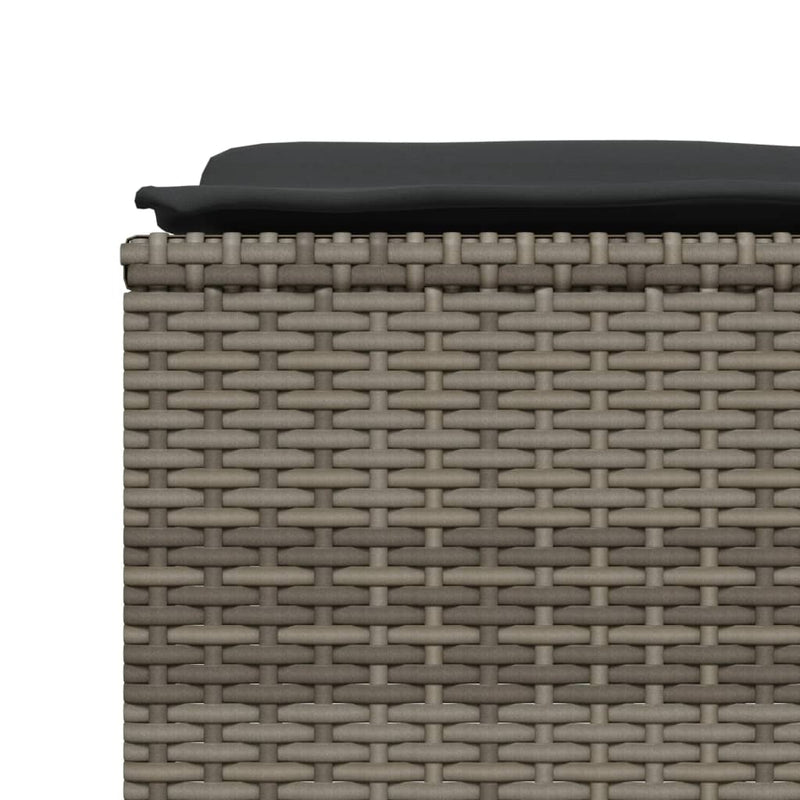 vidaXL 5 Piece Garden Sofa Set with Cushions Grey Poly Rattan