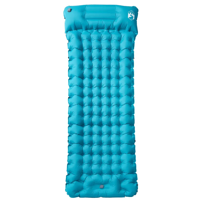 Self Inflating Camping Mattress with Pillow 1-Person Blue