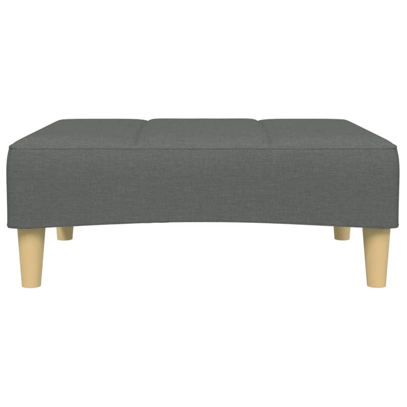 2-Seater Sofa Bed with Footstool Dark Grey Fabric