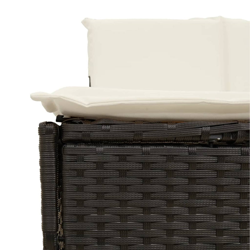 vidaXL Hot Tub Surround Black Poly Rattan and Solid Wood Acacia