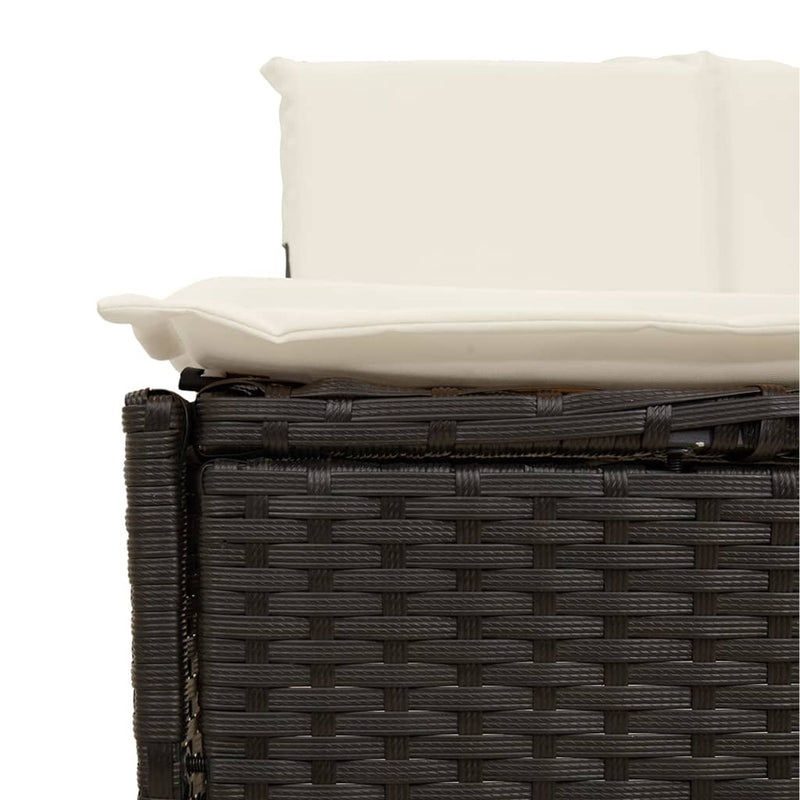 vidaXL Hot Tub Surround Black Poly Rattan and Solid Wood Acacia