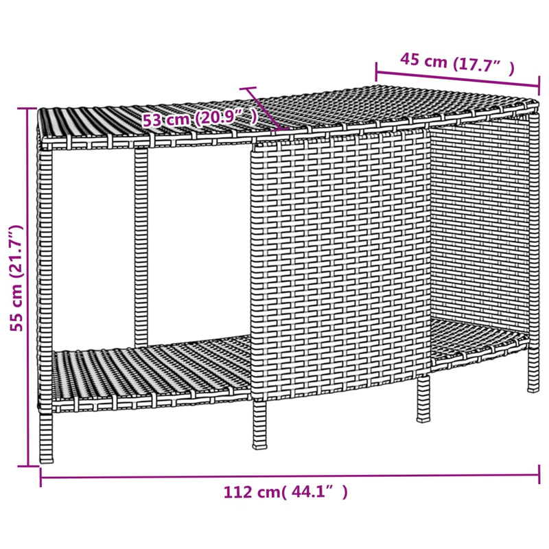 vidaXL Hot Tub Surround Grey Poly Rattan and Solid Wood Acacia