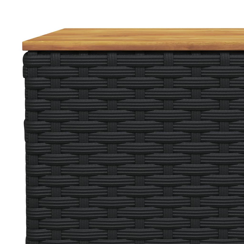 vidaXL 8 Piece Garden Sofa Set with Cushions Black Poly Rattan