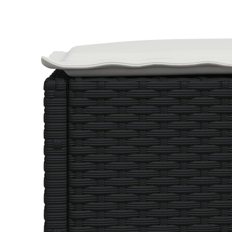 vidaXL 6 Piece Garden Sofa Set with Cushions Black Poly Rattan