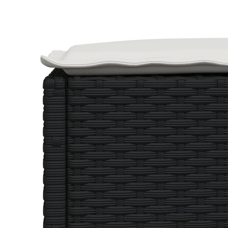 vidaXL 8 Piece Garden Sofa Set with Cushions Black Poly Rattan
