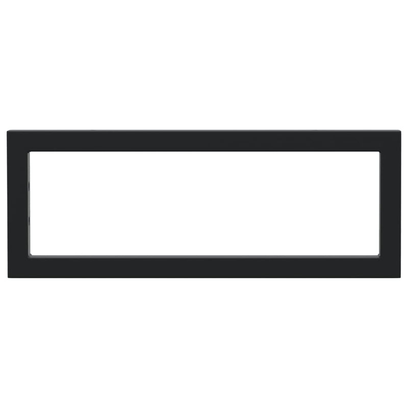 vidaXL Shelf Brackets for Washbasin 2 pcs Black Rectangular Steel