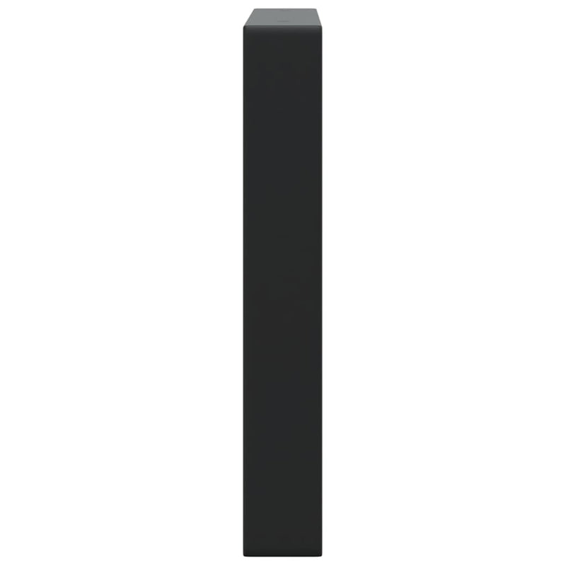vidaXL Shelf Brackets for Washbasin 2 pcs Black Rectangular Steel